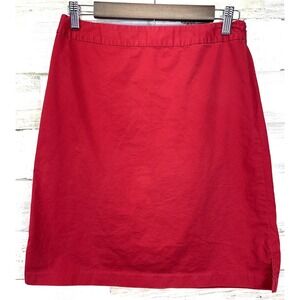 GAP Womens Red‎ Cotton Vintage Y2K Lightweight Knee Length Pencil Skirt Size 4